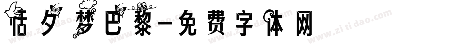 恬夕 梦巴黎字体转换